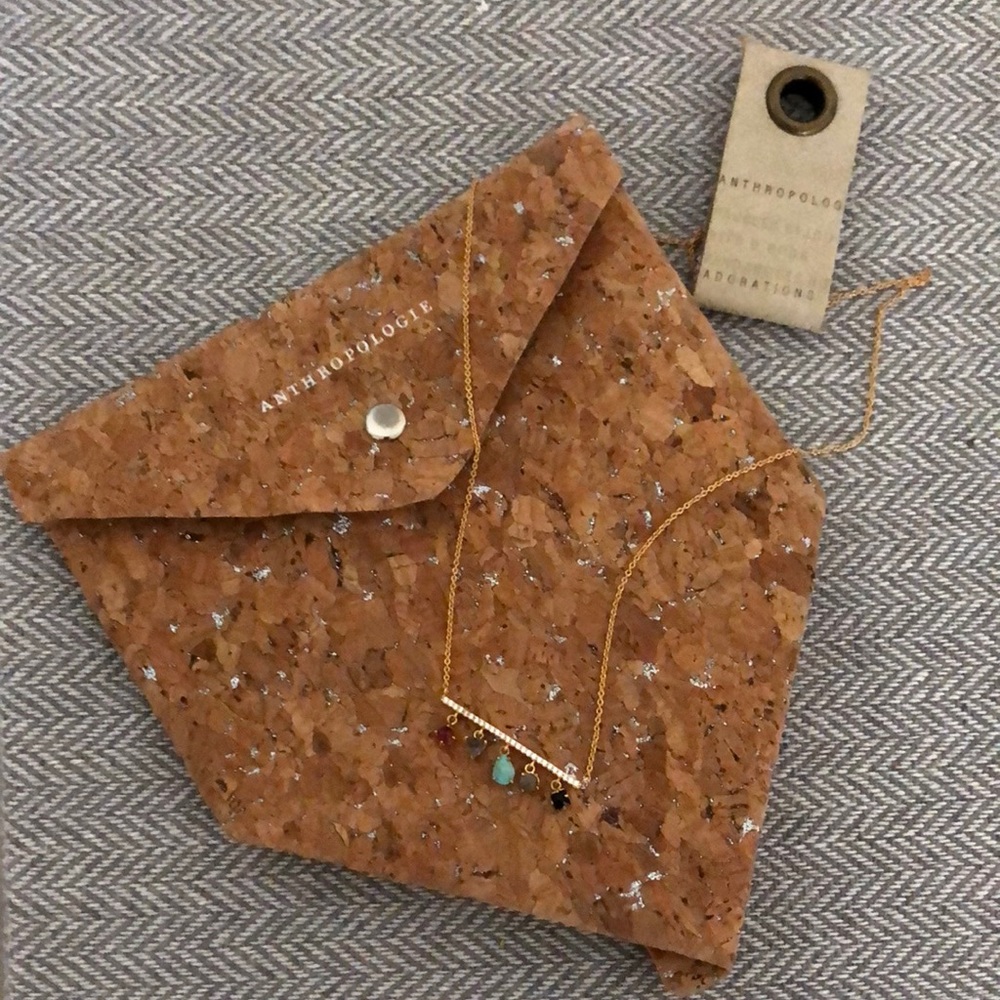 Anthropologie dainty jewel necklace